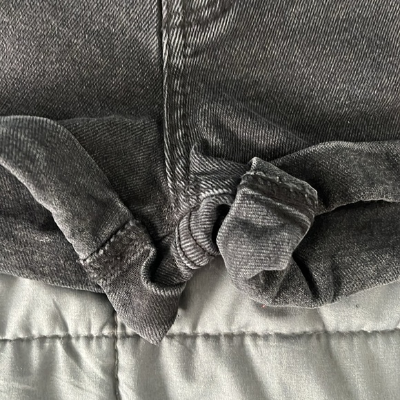 Bershka Black Wash Denim Shorts Size 4 - Picture 2 of 5